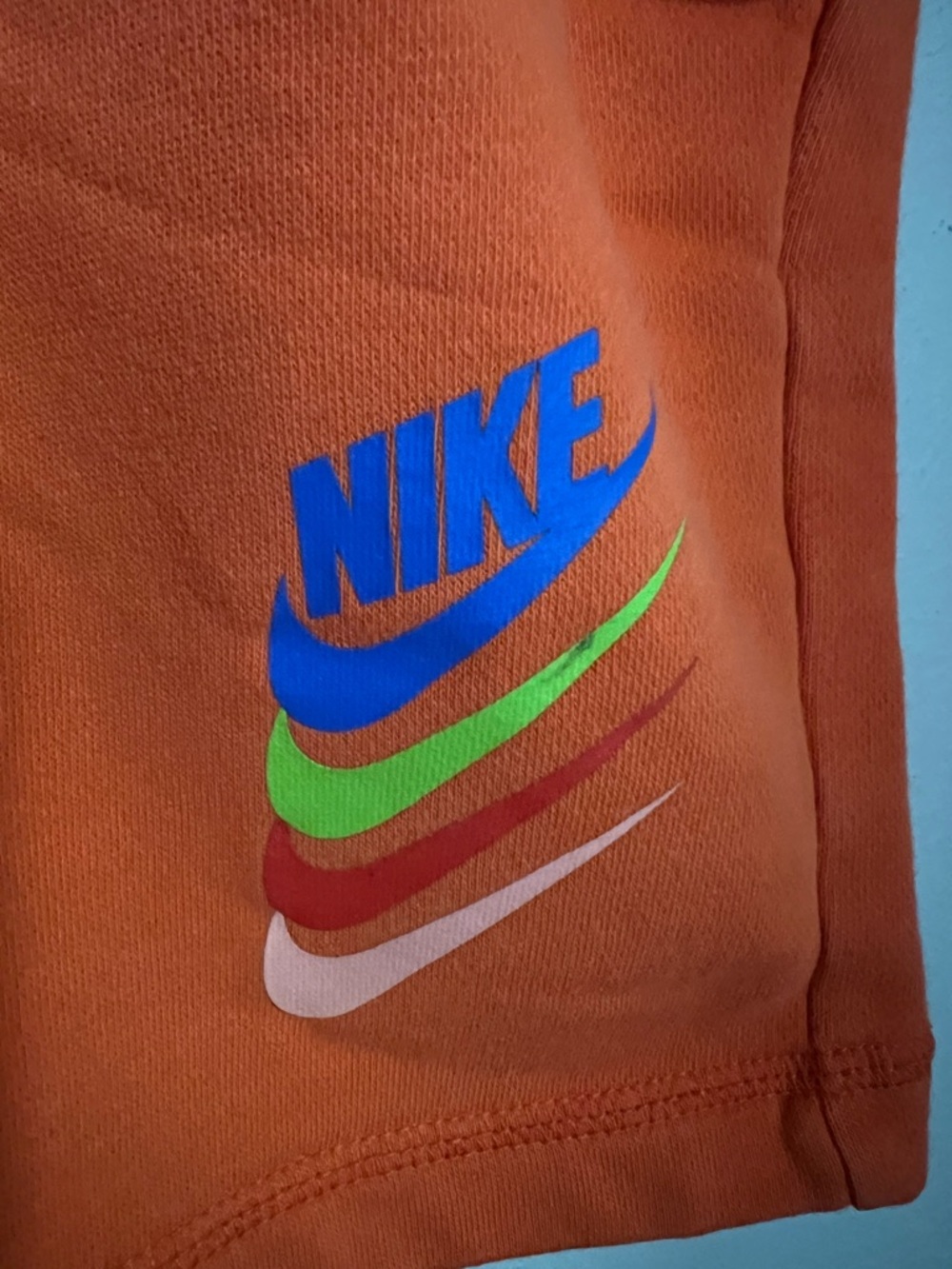 NIKE Sportswear Classic DNA Fleece Mid-Rise Athleisure Shorts Orange Women's XL - Picture 2 of 4